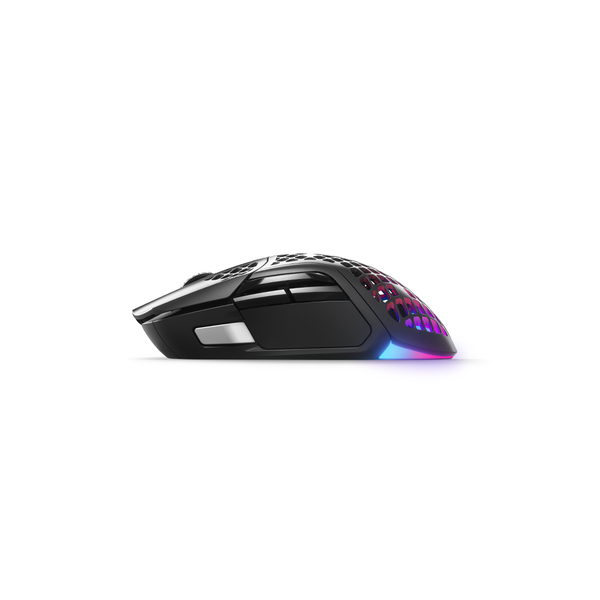 Chuột gaming không dây SteelSeries Aerox 5 Wireless màu đen 74g, led RGB, 2.4Ghz, Bluetooth 5.0, 18000 CPI, IPS 400