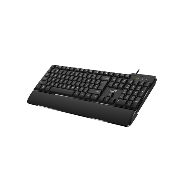 Bàn phím có dây Genius KB-100XP - fullsize, kết nối USB, có kê tay, có bàn phím số 12 phím chức năng