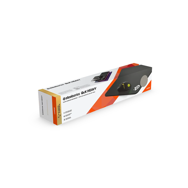 Lót chuột SteelSeries QcK Heavy màu đen dày 6mm, chất liệu vải dệt, chống trơn trượt, bảo hành 1 năm