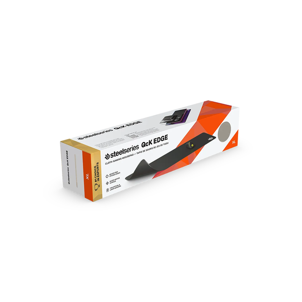 Lót chuột SteelSeries QcK Edge màu đen chất liệu vải dệt dày 2mm phù hợp cho mọi loại chuột, bảo hành 1 năm