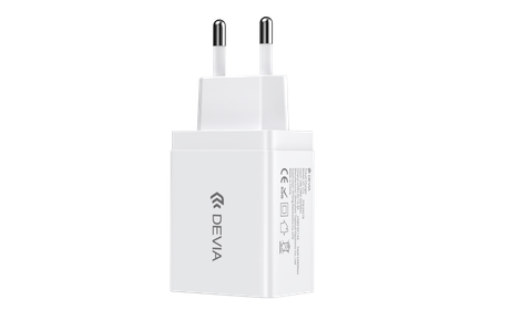 Sạc Devia Smart Series 2 cổng USB 12W (EU, 2.4A) - Hàng chính hãng