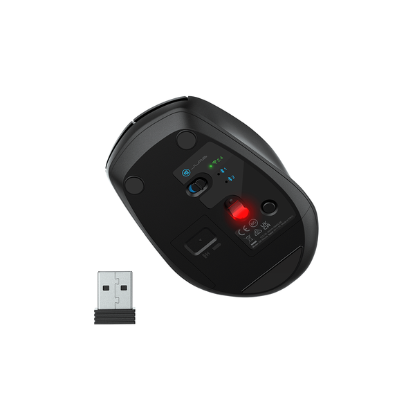 Chuột không dây  JLab Go màu đen Bluetooth 5.0 nút bấm yên tĩnh, kết nối 3 thiết bị, pin AA, DPI 1600, Bảo hành 2 năm