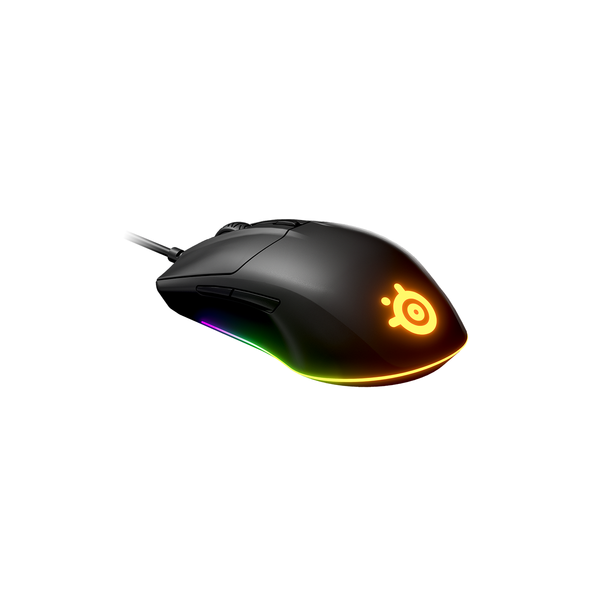 Chuột gaming có dây SteelSeries Rival 3 màu đen 77g, đèn RGB, 6 nút, 8500 CPI, 300IPS, 60 triệu clicks, bảo hành 1 năm