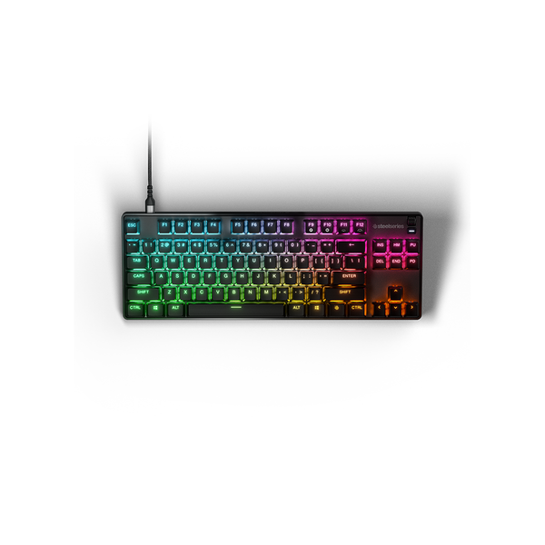 Bàn phím gaming có dây SteelSeries Apex 9 TKL màu đen, Led RGB, 100 triệu clicks, cáp tháo rời, Bảo hành 1 năm