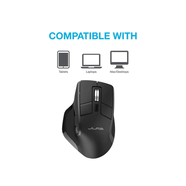 Chuột JLab không dây Bluetooth pin sạc Epic màu đen - Hàng chính hãng - Bảo hành 2 năm