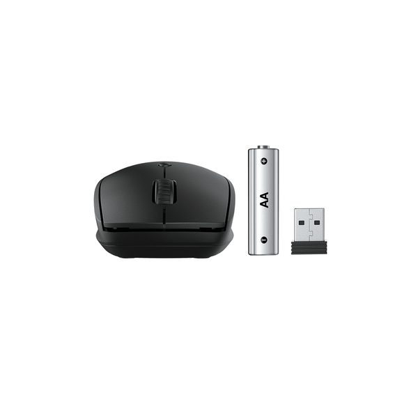 Chuột không dây  JLab Go màu đen Bluetooth 5.0 nút bấm yên tĩnh, kết nối 3 thiết bị, pin AA, DPI 1600, Bảo hành 2 năm