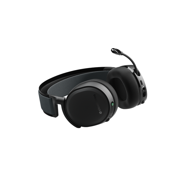 Tai nghe chụp tai gaming không dây SteelSeries Arctis 7+ Wireless màu đen/trắng, thời gian nghe 30H, bảo hành 1 năm