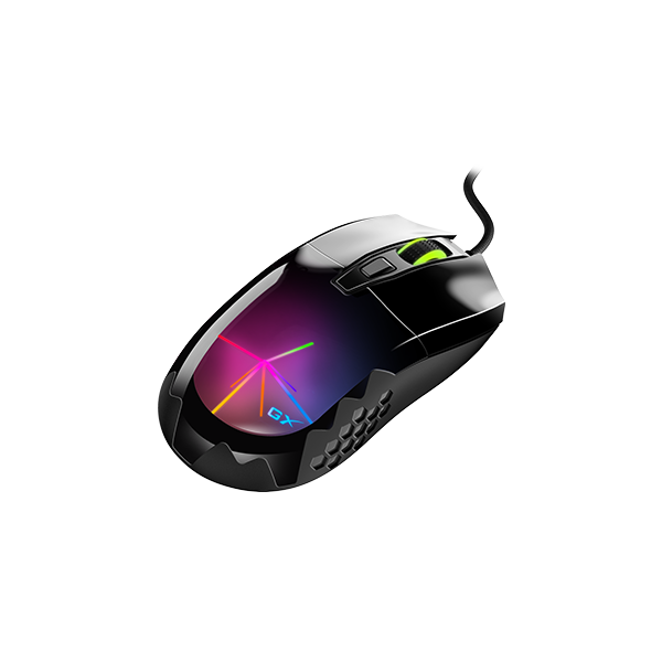 Chuột gaming có dây Genius Scorpion M715 màu đen - nhẹ, 6 nút lập trình, 7 màu LED, DPI 7200