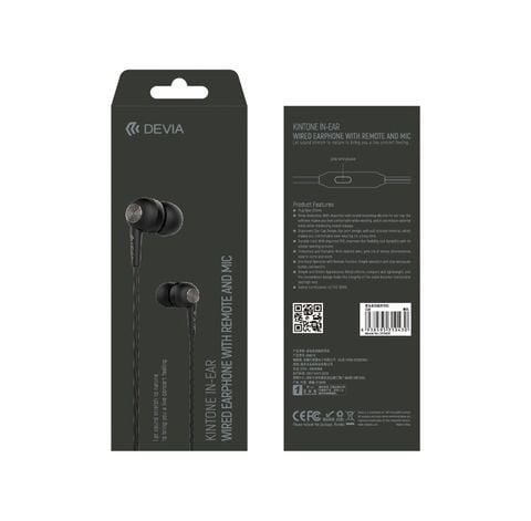 Tai nghe Devia Kintone Series, jack 3.5mm - Hàng chính hãng