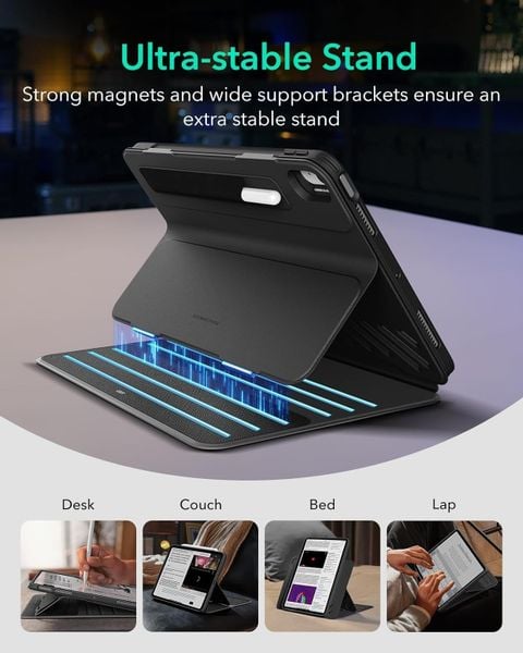 Bao da dành cho iPad Pro/Air 2024 ESR Shift Magnetic cải thiện tầm nhìn, 9 góc nhìn tùy chỉnh