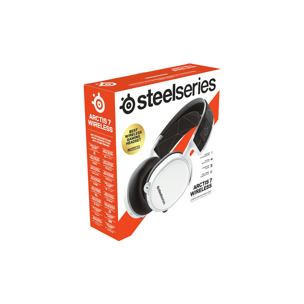 Tai nghe chụp tai gaming không dây SteelSeries Arctis 7+ Wireless màu đen/trắng, thời gian nghe 30H, bảo hành 1 năm