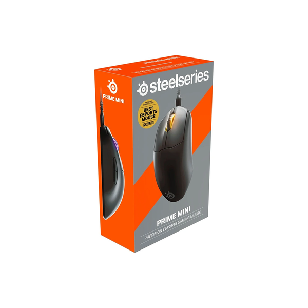 Chuột gaming có dây SteelSeries Prime Mini màu đen, 6 nút bấm, 18000CPI, 450IPS, 100 triệu clicks, Bảo hành 1 năm