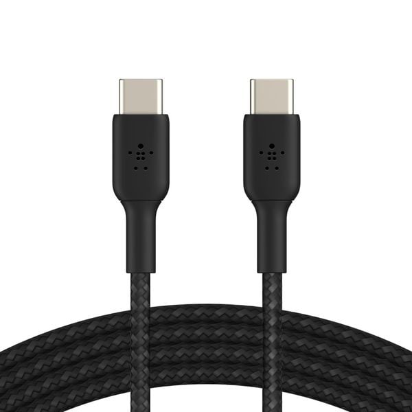 Cáp sạc nhanh USB Type C to C BOOST↑CHARGE™ Belkin vỏ dù, 1 mét, 60W (tương thích iPhone 15)