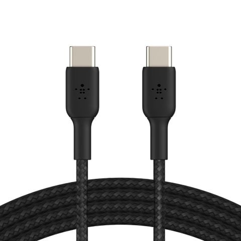 Cáp sạc nhanh USB Type C to C BOOST↑CHARGE™ Belkin vỏ dù, 1 mét, 60W (tương thích iPhone 15)