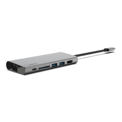 Hub chuyển đổi Belkin USB Type C Multimedia 6in1 - HDMI 4K 30Hz, Gigabit ethernet