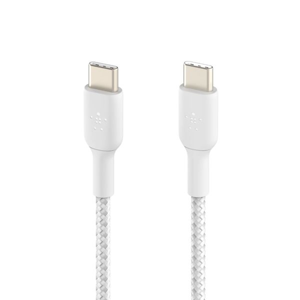 Cáp sạc nhanh USB Type C to C BOOST↑CHARGE™ Belkin vỏ dù, 1 mét, 60W (tương thích iPhone 15)