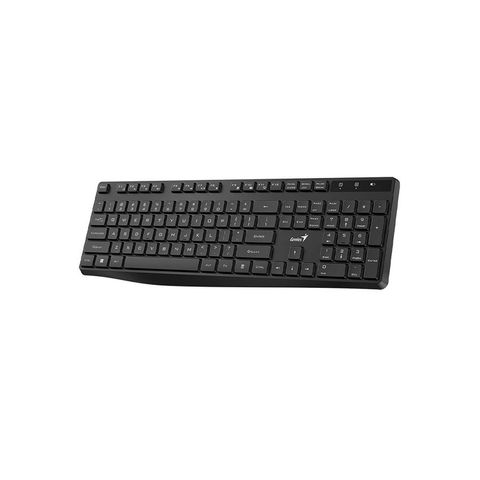 Bàn phím không dây Genius KB-7200 màu đen full size, USB 2.4GHz có phím số pin AAA 11 phím chức năng - Bảo hành chính hãng 1 đổi 1 trong 1 năm