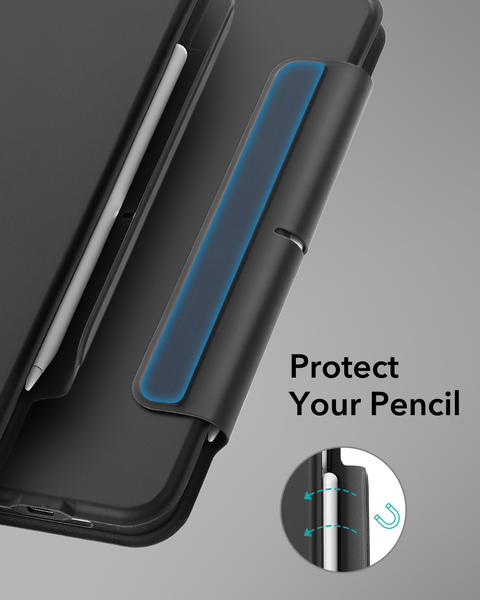 Bao da cho iPd Air/Pro 2024 kèm bàn phím ESR Ascend màu đen