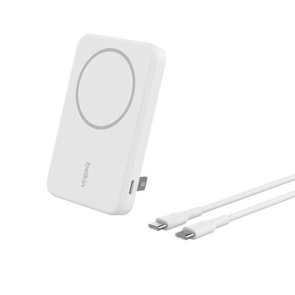 Pin sạc dự phòng không dây Qi2 Belkin BoostCharge Pro Magnetic dung lượng 5K/10K kèm cáp