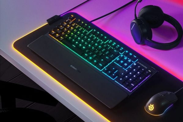 Bàn phím gaming có dây SteelSeries Apex 3, led RGB, switch yên tĩnh, 20 triệu clicks, chống tràn, bảo hành 1 năm