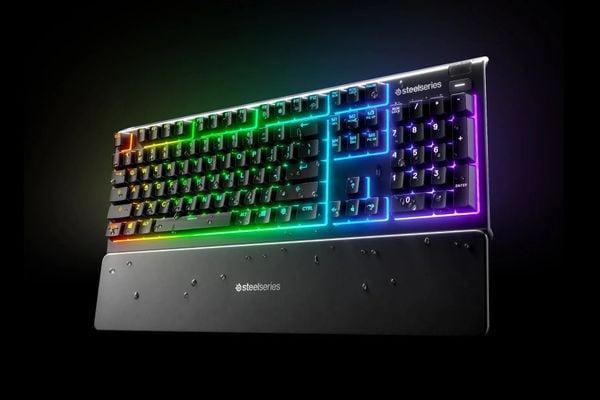 Bàn phím gaming có dây SteelSeries Apex 3, led RGB, switch yên tĩnh, 20 triệu clicks, chống tràn, bảo hành 1 năm