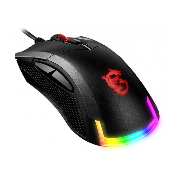 Chuột gaming có dây MSI Clutch GM50 Switch OMRON - 20 triệu lần nhấn - DPI 6400 - Cáp 2m - RGB Mystic Light