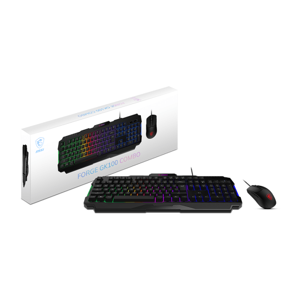 Bộ bàn phím, chuột gaming FORGE GK100 màu đen