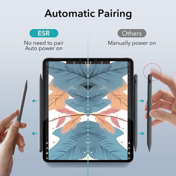 Bút cảm ứng ESR Digital Pencil Pro cho iPd sạc không dây Magnetic kèm 3 ngòi bút thay thế - Air 4/5 Pro 11/12.9 Mini 6