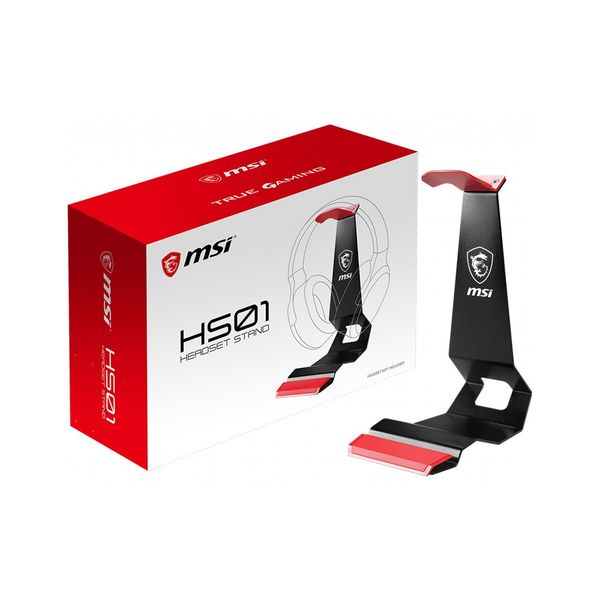 Giá đỡ tai nghe MSI HS01 Headset Stand kim loại - Màu đỏ đen - 666g - Bảo hành 1 năm