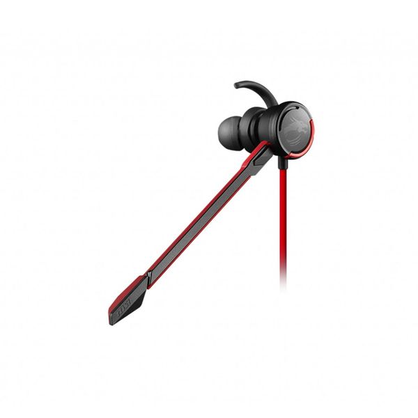 Tai nghe gaming nhét tai MSI Immerse GH10 có dây - Kết nối jack 3,5mm - Tương thích PC, Mac, PS5/4, XBOX - Màu đỏ đen