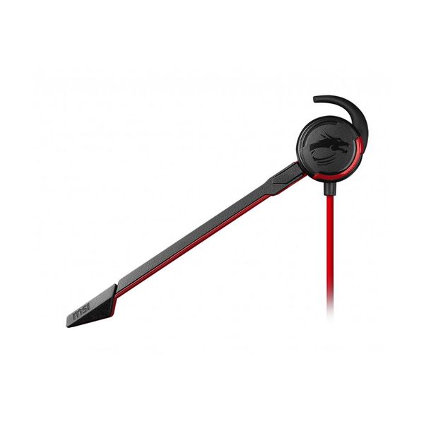 Tai nghe gaming nhét tai MSI Immerse GH10 có dây - Kết nối jack 3,5mm - Tương thích PC, Mac, PS5/4, XBOX - Màu đỏ đen