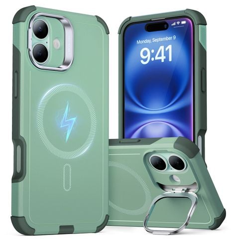 Ốp lưng điện thoại mỏng nhẹ ESR Cyber Armor Case kèm giá đỡ HaloLock cho iPhone 16 Series
