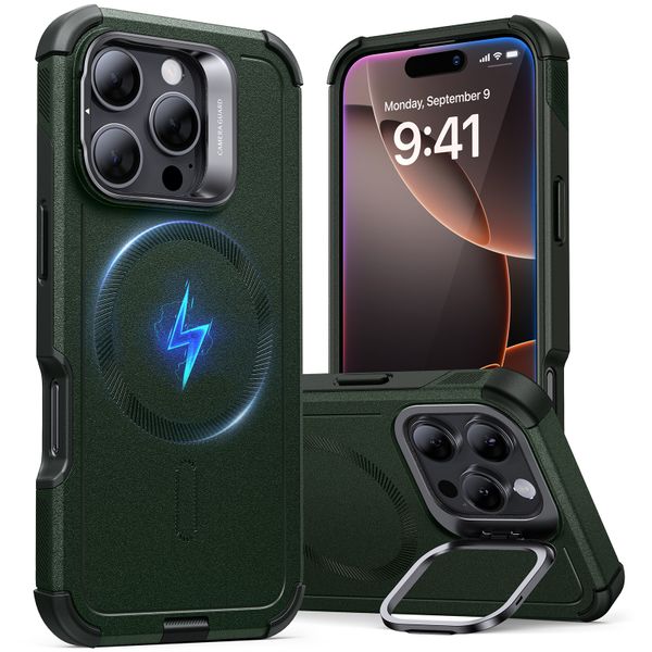 Ốp lưng điện thoại mỏng nhẹ ESR Cyber Armor Case kèm giá đỡ HaloLock cho iPhone 16 Series