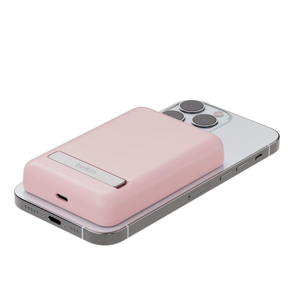 Pin sạc dự phòng không dây Belkin BOOSTCHARGE Magnetic 7.5W 5.000mAh có chân chống, cáp đi kèm C-C 1m - BPD004bt