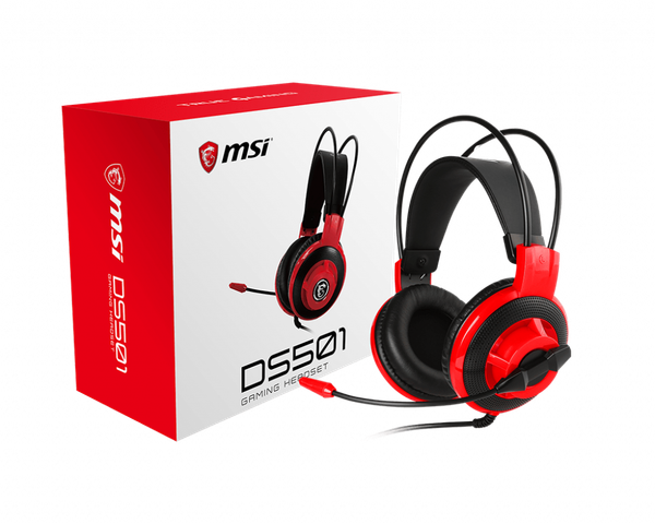 Tai nghe gaming có dây MSI DS501 (màu đỏ) - S37-2100921-SV1