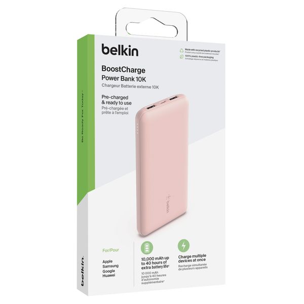 Pin sạc dự phòng Belkin Polymer Pocket Power 10,000 mAh, USB-C 15W , cáp đi kèm A-C Belkin (tương thích iPhone 15)