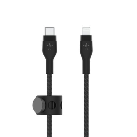 Cáp sạc USB Type C - Lightning BOOSTCHARGE PRO Flex Belkin vỏ silicone bọc dù 60W CAA011