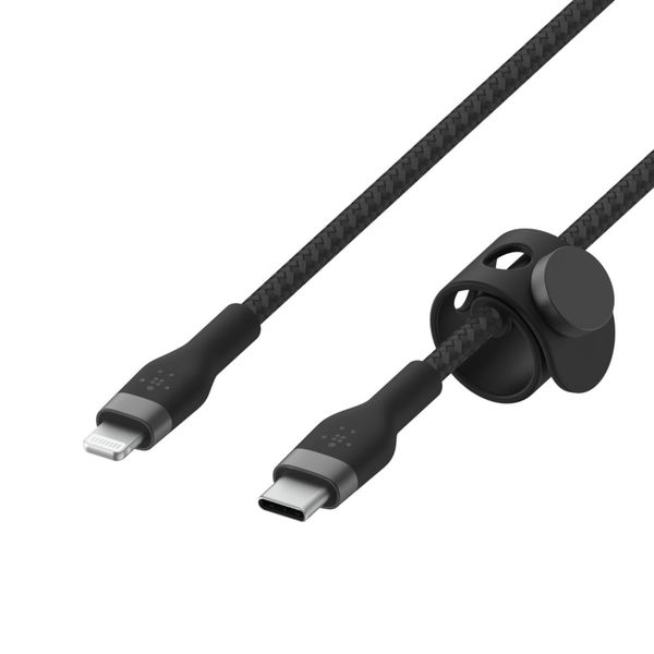Cáp sạc USB Type C - Lightning BOOSTCHARGE PRO Flex Belkin vỏ silicone bọc dù 60W CAA011