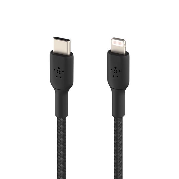 Cáp USB-C to Lightning BOOST CHARGE Belkin vỏ dù, chứng chỉ MFi, sạc nhanh 30W CAA004