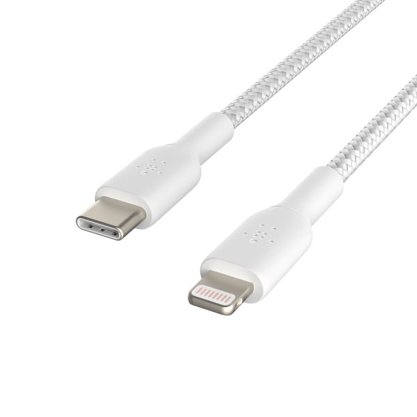 Cáp USB-C to Lightning BOOST CHARGE Belkin vỏ dù, chứng chỉ MFi, sạc nhanh 30W CAA004