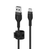  Cáp BoostCharge™ PRO Flex USB-A to USB-C vỏ silicon bọc dù kèm nút nam châm 