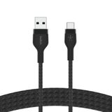  Cáp BoostCharge™ PRO Flex USB-A to USB-C vỏ silicon bọc dù kèm nút nam châm 