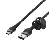  Cáp BoostCharge™ PRO Flex USB-A to USB-C vỏ silicon bọc dù kèm nút nam châm 