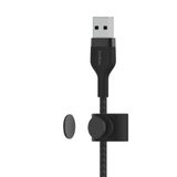  Cáp BoostCharge™ PRO Flex USB-C to Lightning vỏ silicon bọc dù kèm nút nam châm 