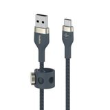  Cáp BoostCharge™ PRO Flex USB-A to USB-C vỏ silicon bọc dù kèm nút nam châm 