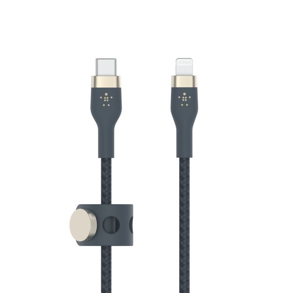 Cáp sạc USB Type C - Lightning BOOSTCHARGE PRO Flex Belkin vỏ silicone bọc dù 60W CAA011
