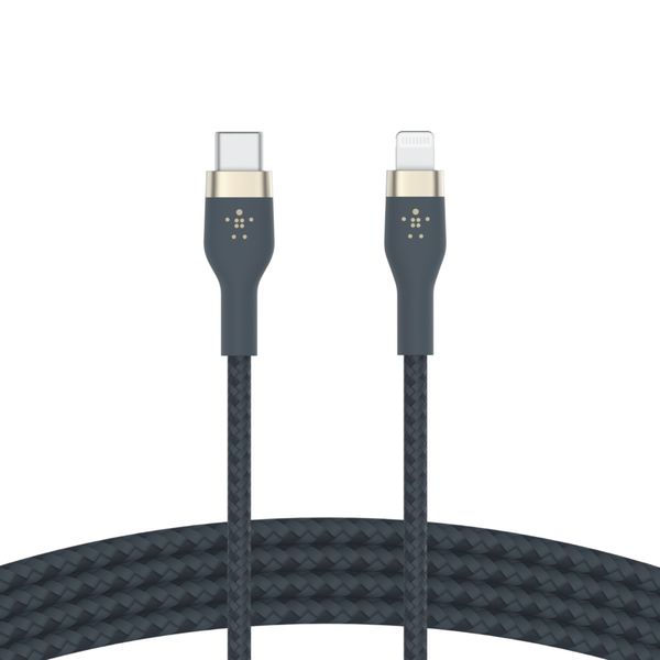 Cáp sạc USB Type C - Lightning BOOSTCHARGE PRO Flex Belkin vỏ silicone bọc dù 60W CAA011