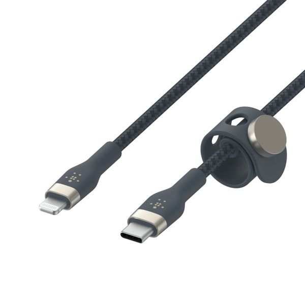 Cáp sạc USB Type C - Lightning BOOSTCHARGE PRO Flex Belkin vỏ silicone bọc dù 60W CAA011