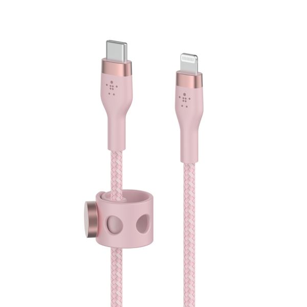Cáp sạc USB Type C - Lightning BOOSTCHARGE PRO Flex Belkin vỏ silicone bọc dù 60W CAA011