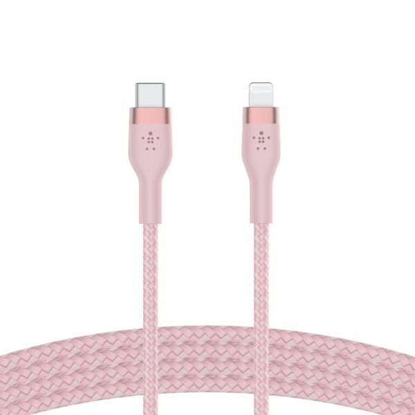 Cáp sạc USB Type C - Lightning BOOSTCHARGE PRO Flex Belkin vỏ silicone bọc dù 60W CAA011